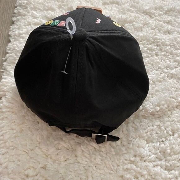 Children's Ball Cap. Black Multi. One Size. Robot Design. Adjustable Velcro. - Picture 4 of 8